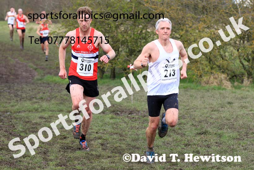Men 35 to 60 in the 2023 BMAF Cross Country Champs., Wallsend. Photo: David T. Hewitson/Sports for All Pics